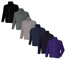 Henbury BLACK GREY PURPLE or BLUE Micro Fleece Full Zip Jacket