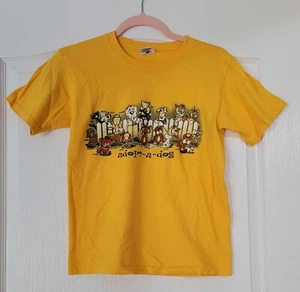 CRAZY SHIRTS Yellow 100% Combed Cotton Adopt-A-Dog T-Shirt – Sz Large - Picture 1 of 9