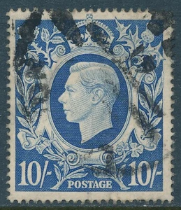 GB 1939-1948 10/- ULTRAMARINE USED SG478b our ref B3 - Bild 1 von 2