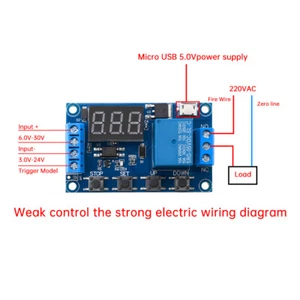 DC 6-30V Time Delay Relay Trigger Cycle Timer Delay Switch Circuit Board Timing - Picture 1 of 14