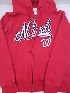 Sudadera con capucha y cremallera roja de los Washington Nationals para mujer MLB mercancía genuina M - Imagen 1 de 6