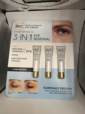 roc retinol correxion eye cream3inone Eye Renewal Visibly Reduces Eye Wrinkles . - Image 1 of 2