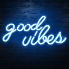 Good Vibes Neon Sign for Bedroom Living Room Wall Decor Powered by USB Neon Ligh