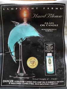 New in Box -Lamplight Farms oil lamp Hand blown Glass Pink Flamingo - Picture 1 of 4
