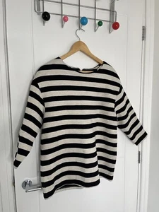 H & M ladies boxy 3/4 sleeves scuba top Size Small Oversized - Picture 1 of 8