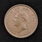 STUNNING GEORGE IV 1825 PENNY COIN SOME REMAINING LUSTRE RARE IN THIS CONDITION