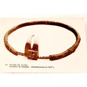 Postkarte Museum Cluny Mittelalter Keuschheitsgürtel Anfang XVII Jahrhundert französisch ungelaufen - Bild 1 von 4