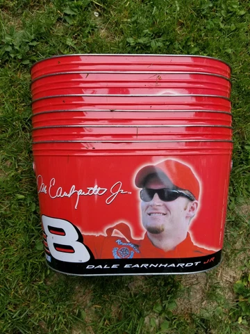 New Dale Earnhardt Jr Tin Ice Bucket Cooler Rare great condition! Cover