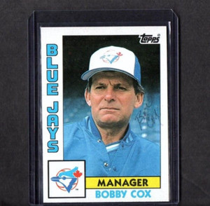 1984 TOPPS VINTAGE CARD SIGNED IP AUTO BOBBY COX TORONTO BLUE JAYS GREAT