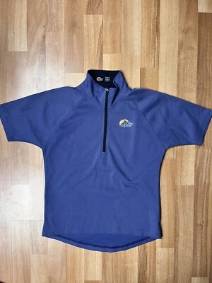 Top Lowe Alpine Talla S Azul Poliéster Cremallera Cuello Corto Mangas Acanaladas Mujer Foto 1 de 2