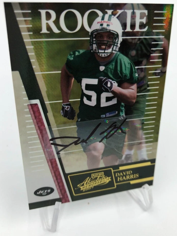 DAVID HARRIS ROOKIE AUTO Card 2007 Absolute SP/349 Signed NY JETS MICHIGAN - Image 1 of 4