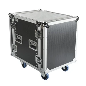 19" DD Pro Case 12HE Robustes Holzrack Rollen Butterfly-Verschlüsse - Afbeelding 1 van 8