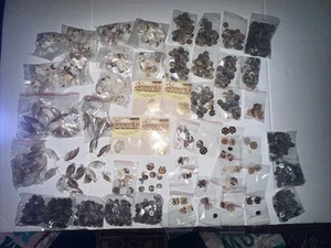 Natural/Beige REAL Oyster Shell Button Large Assorted Lot Crafts jewelry, sewing - Picture 1 of 23