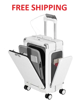 20" Smart Carry-On Luggage with USB Charging Ports, TSA Lock, Laptop Compartment - Image 1 of 4