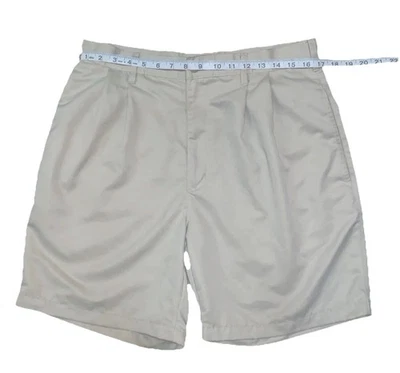 CROFT & BARROW 34X19 Unisex Bermudas Chinos Tostado Caqui Cinturón Lazos Bolsillos Foto 1 de 4