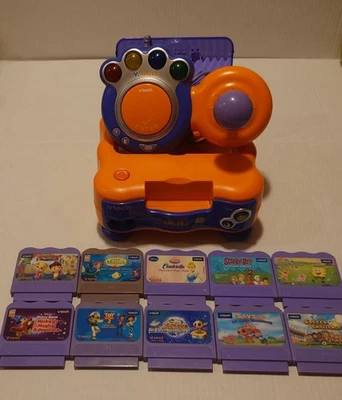 VTech Vsmile tv learning system lot 1 Console 1 controller 10 games works well - Image 1 of 3