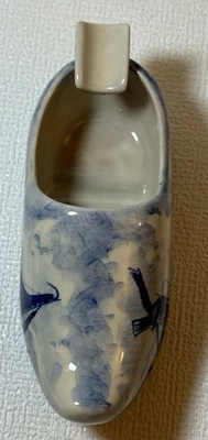 Delft - Blue & White Painted Windmill Ashtray Pointed Clog - Vintage - Image 1 of 4
