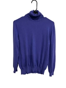 Twiggy London Turtleneck Pullover Sweater Blue Sz XL Long Sleeve Cozy Knitwear - Picture 1 of 9