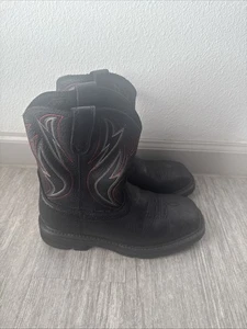 ARIAT Sierra Steel Toe Boots Mens 8EE Black Leather Square Toe Western - Picture 1 of 17