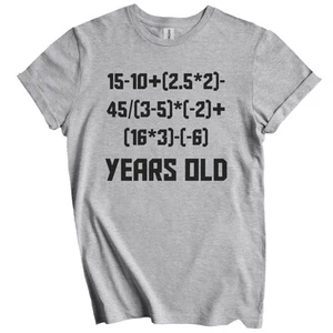 19th Birthday Shirt - 19 Years Old Algebra Equation Math T-Shirt - Picture 1 of 4
