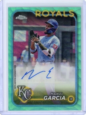 2024 Topps Chrome Update Maikel Garcia Autograph Aqua Wave Refractor 005/199 - Image 1 of 2
