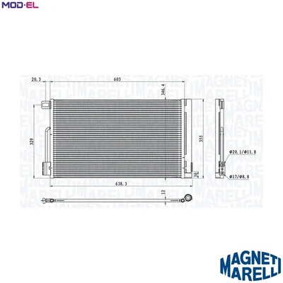 CONDENSER AIR CONDITIONING 350203611000 FOR PEUGEOT FIAT FIORINO/Box/Body/MPV - Image 1 of 4