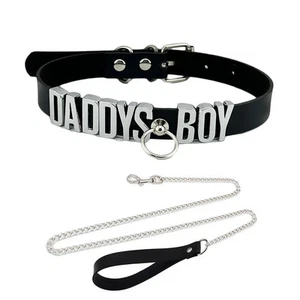 Girocollo BDSM regolabile in pelle vegan per donna nome personalizzato regalo o-ring fibbia - Foto 1 di 30