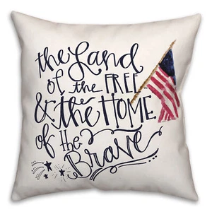 Creative Products Land Of The Free 18 x 18 Spun Poly Pillow - Picture 1 of 3