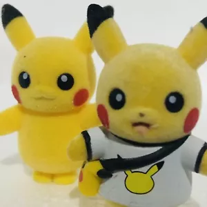 Pokémon Figures Furry Pikachu With Shirt and Bag Rare Nintendo Toys - Picture 1 of 8