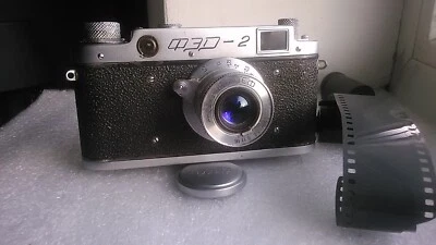 USSR vintage camera FED-2.Very rare (No. 020026).Copy of Leiсa.+Tech. passporт. - Image 1 of 4