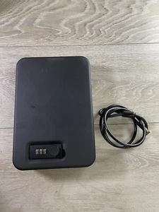 SentrySafe Portable Lock Box with Key 0.05 Cubic Feet Black P005K - Picture 1 of 4