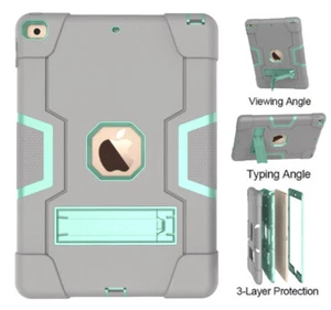Shockproof Rugged Stand Case Cover for iPad 5/ 6th 7th 8th 9th 10th 11th Gen A16 - Picture 1 of 59