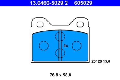 ATE 13.0460-5029.2 BRAKE PAD SET, DISC BRAKE FRONT AXLE FOR BMW - Image 1 of 4