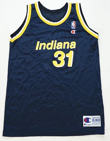 Rare VTG CHAMPION Reggie Miller Indiana Pacers Basketball Jersey 90s Youth SZ XL Cover
