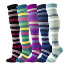 Men's And Women's Striped Fashion Casual Nylon Wicking Pressure Socks