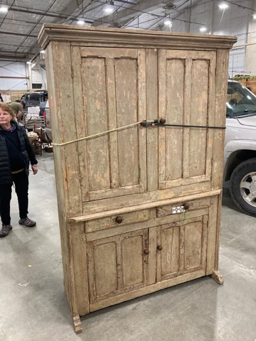 Antique Farmhouse Cupboard early 1800's original paint Cover