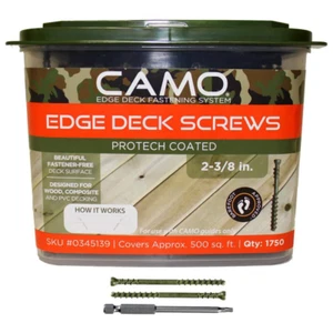 CAMO Trimhead Deck Screws 1750 Count 2 3/8 in. ProTech Coated Lumber Hardwood - Picture 1 of 12