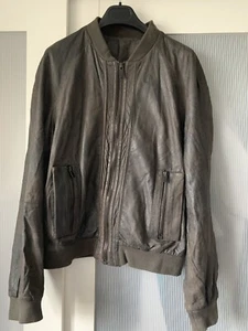 Givenchy Men Leather Bomber Jacket Size 52 100% authentic - Picture 1 of 12