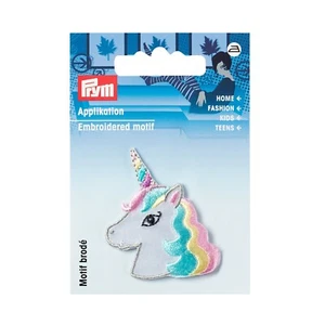 Aplique Cabeza Unicornio Calidad Blanco/Pastel Bordado Fantasía Costura Prym923211 - Imagen 1 de 3