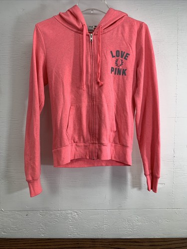 UNDERCOVER Felpa con cappuccio Victoria Secrets love rosa donna adolescente full zip rosa maglione taglia XS