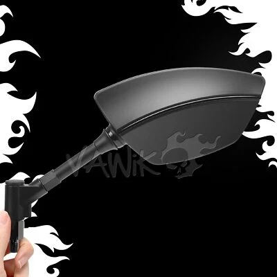 VAWiK Blackline Rear View Mirrors Black Convex Lens 10mm 1.5p for BMW R nine T - Изображение 1 из 4