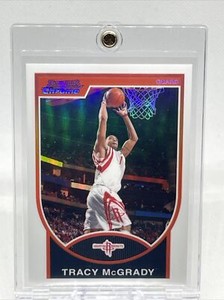 2007-08 Bowman Chrome #101 Tracy McGrady Refractor Houston Rockets HOF /299 NM+