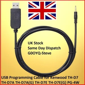USB Programming Cable for Kenwood TH-D7 TH-D7a(g) TH-D7e(g) PG-4W - Picture 1 of 3