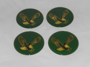 4 - GREEN EAGLE BIRD WHEEL RIM CENTER CAP ROUND STICKER LOGO 2.75" / 70mm DIA - Picture 1 of 1