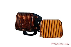 3" OZ-USA® Amber Flood Lens Cover for POD lights Cube fog dust offroad (1 pair) - Picture 1 of 7
