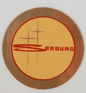 Vintage Seeburg Jukebox Aluminium Emblem Aufkleber Logo Teil Neu - Bild 1 von 1