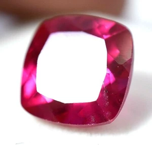 9.10 Ct Natural Pinkish Red Ruby Cushion Cut GGL Certified AAA+ Treated Gemstone - Picture 1 of 5