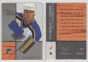 2003-04 In the Game-Used Signature Series Stick & Jersey /80 Chris Pronger HOF