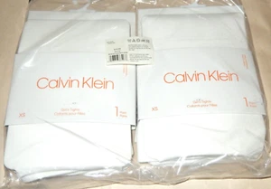 Calvin Klein Little Girls' Classic Footed Tights, 2-PK, White, X-Small - Picture 1 of 5