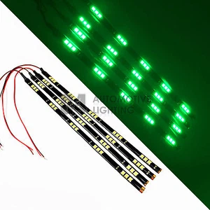 4x Green 12" LED Strip 15 SMD Car Footwell Under Dash Accent Light Waterproof - Picture 1 of 4